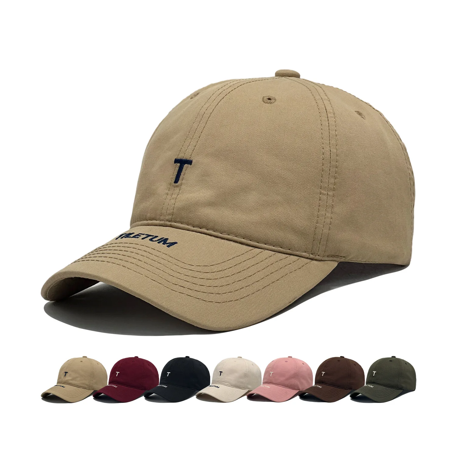 Pure Cotton Soft Top Baseball Cap, Fashion Breathable Sunshade Duckbill Hat, Support Custom Embroidery Design
