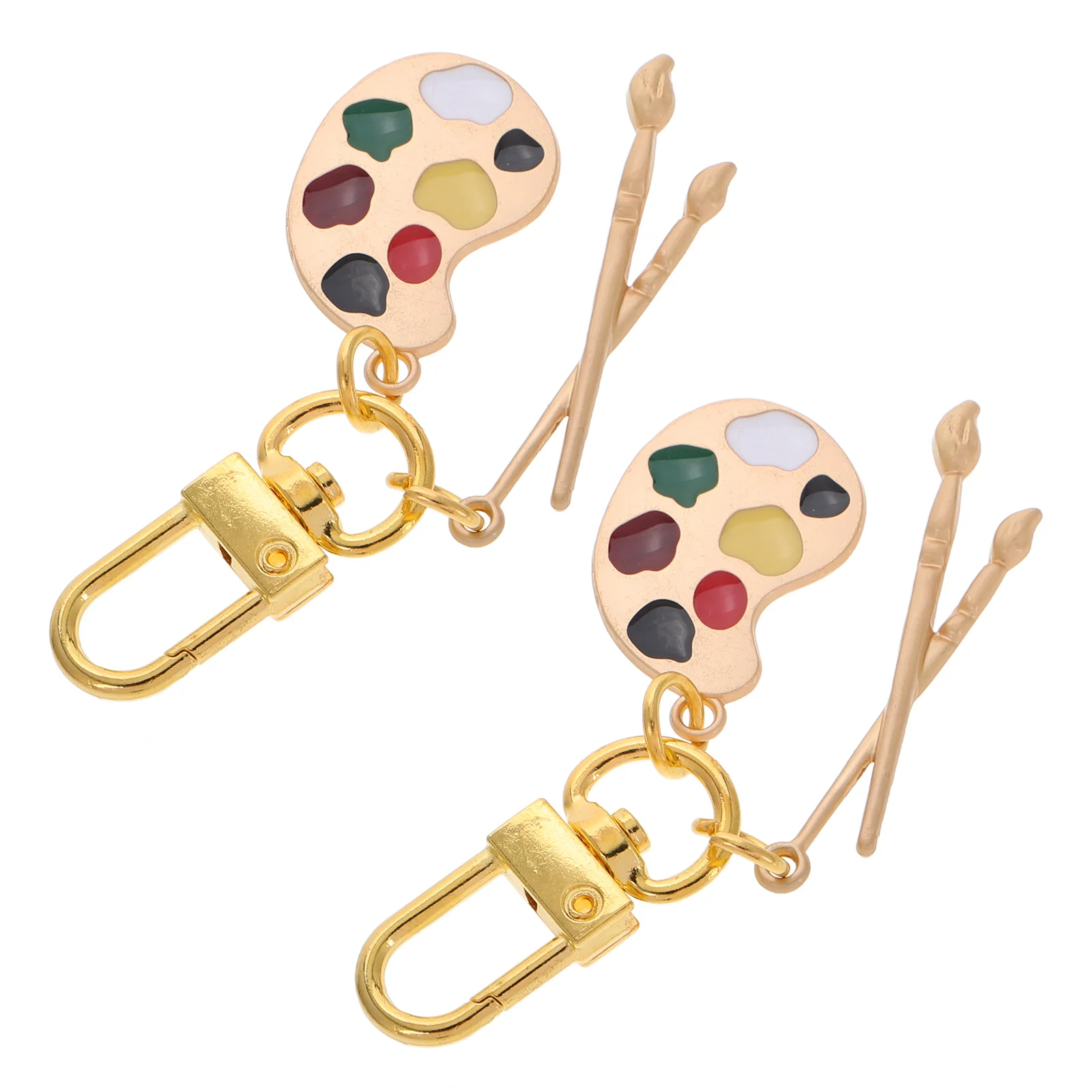 

2 Pcs Sketchpad Keychain for Artists Student Charm Unique Teacher Present Zinc Alloy