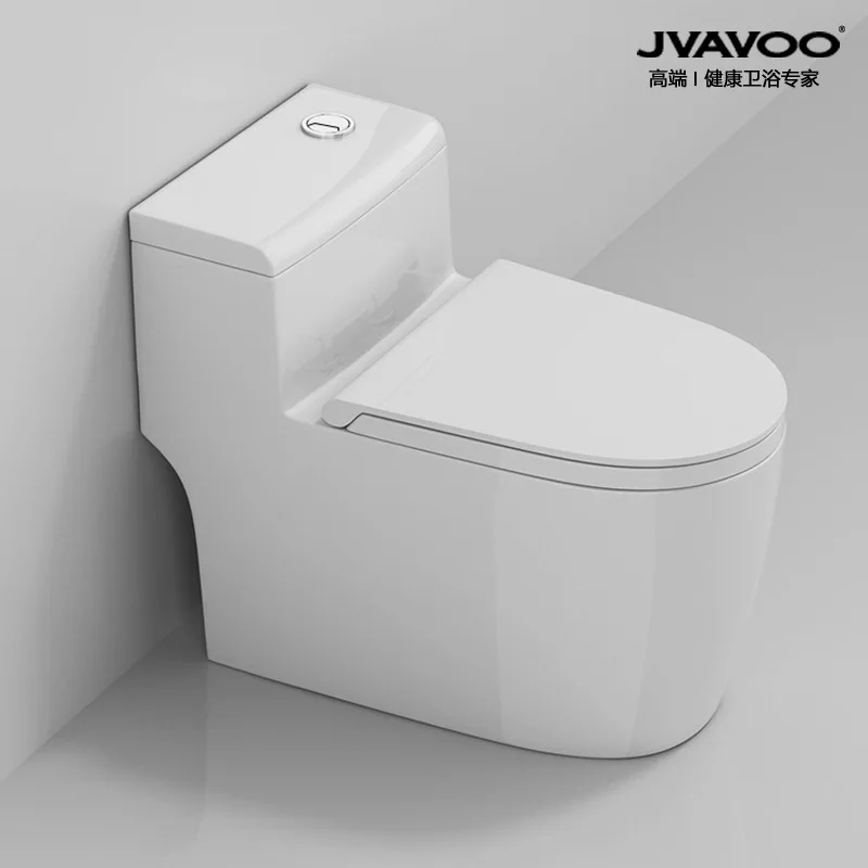 Siphon-type large-diameter water-saving silent odor-proof splash-proof small-sized toilet with constant toilet seat