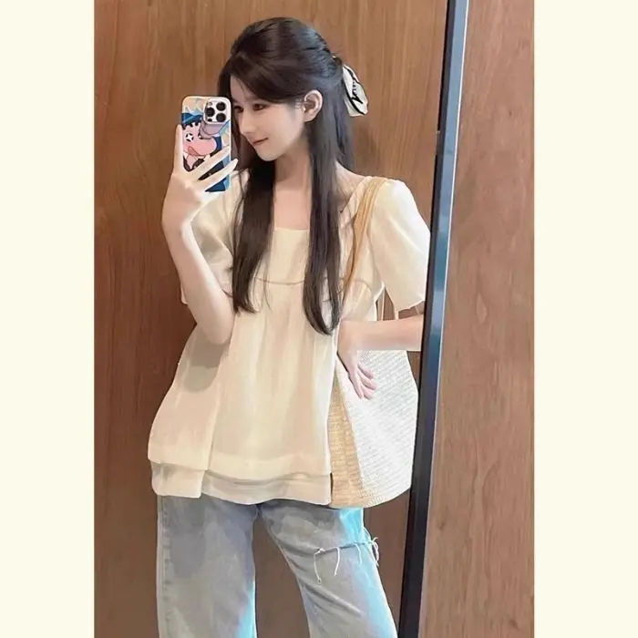 قمصان قصيرة الأكمام للسيدات إكسسوارات ديكور Ins فاكهة الليمون Roupas بيكيني غطاء الكفة بلانكاس موخيريس دمية قبعات فريدة من نوعها