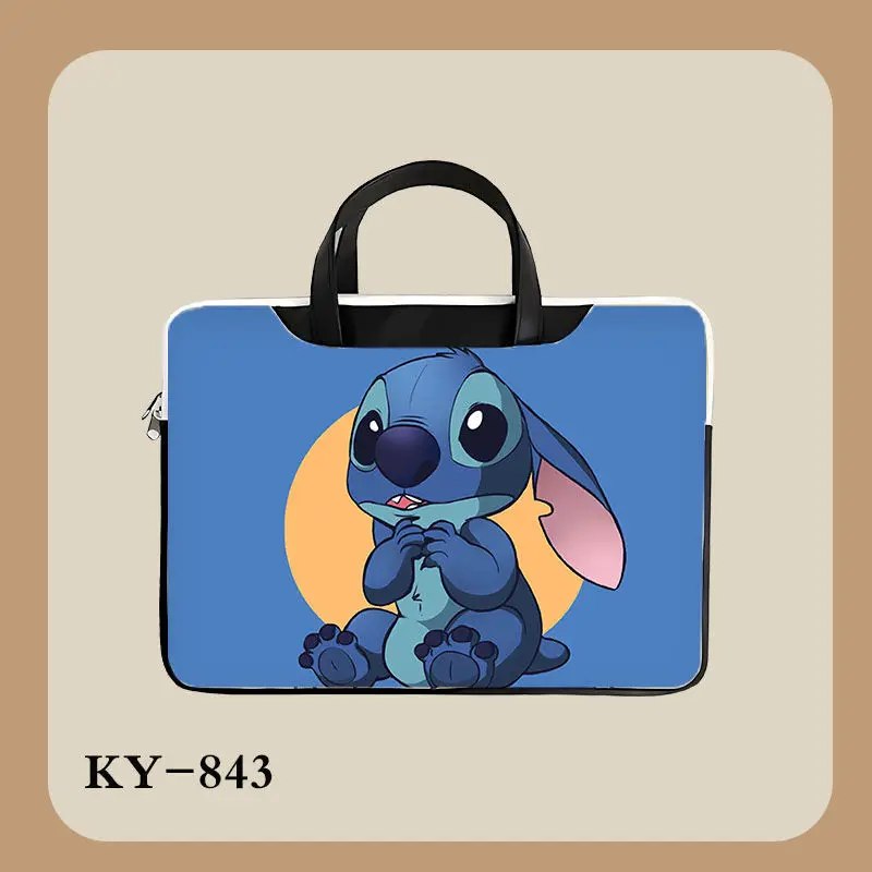 

Disney Anime Character Stitch Laptop Bag Cute Large Capacity Tablet Organizer Cartoon Handbag Laptop Case 11in 15in 14in 16in