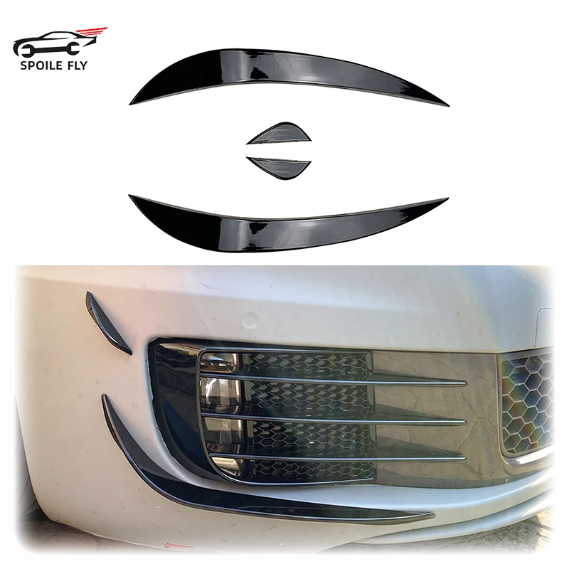 

Side Splitter Canard Air Blade Tuning Car Front Bumper Side Spoiler For VW Golf 6 MK6 GTI GTD GTE 2009 2010 2011 2012 2013