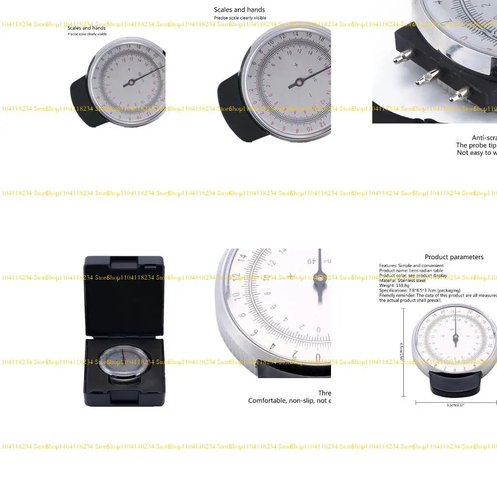 

P9FB Ophthalmic Lens Clock Base Optician Lens Curvature Measure Gauge Glasses