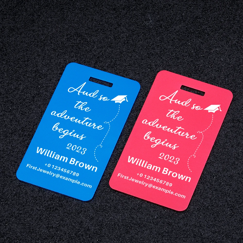 Graduation Travel Luggage Tags Customized Baggage Name Number Tag Suitcase Address Label Holder Luggage Tag Travel Accessories