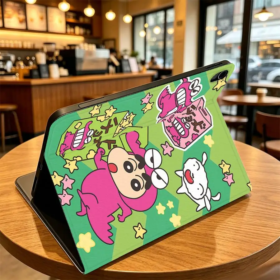 Grassland Shin-Chans Case for Apple iPad Air 11 13 M4 M3 M2 A16 2026 10th 7/8/9th Pro11 13 With Pencil Holder Air 4/5/6th