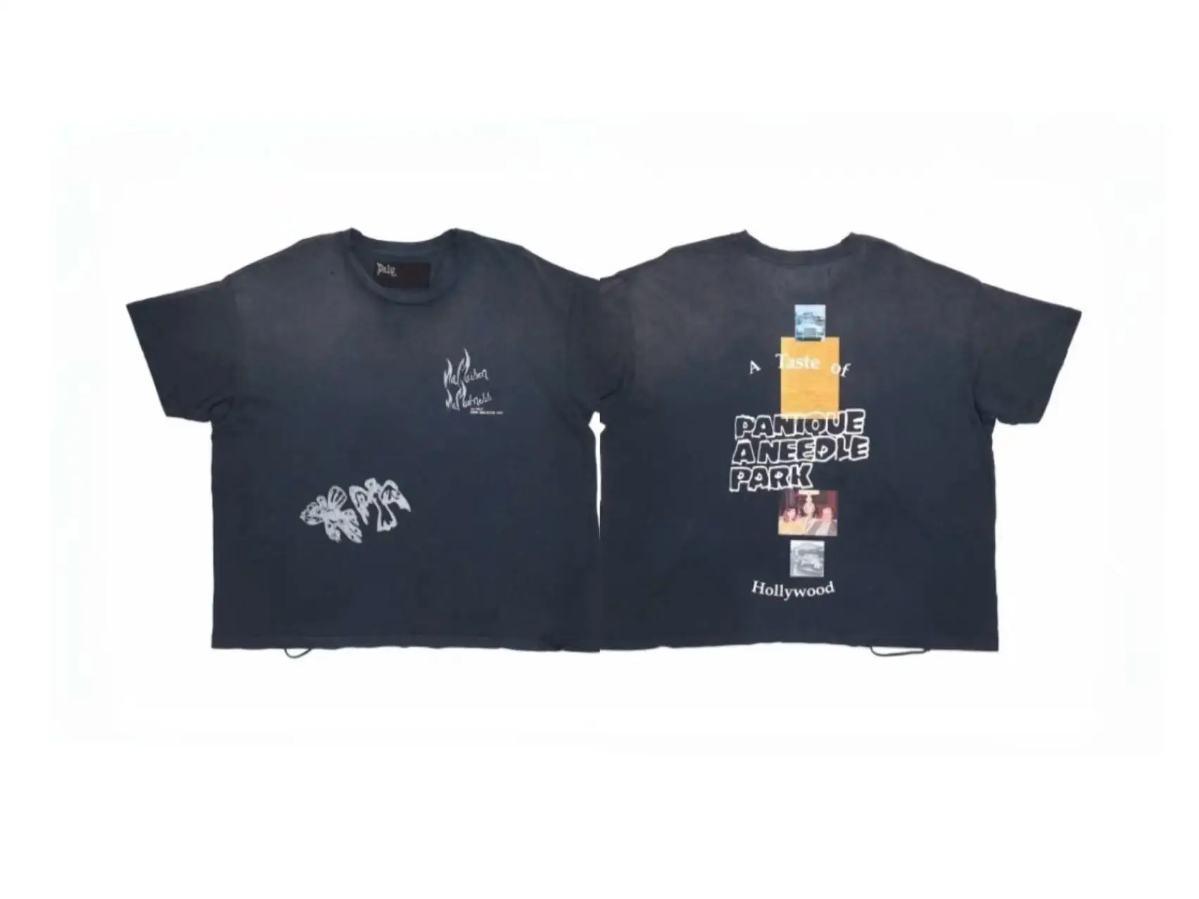 

FW26 Paly Hollywoo «PANIQVE ANEEDIE PRK» с принтом, потертые старые потертые винтажные хлопковые футболки с короткими рукавами для мужчин