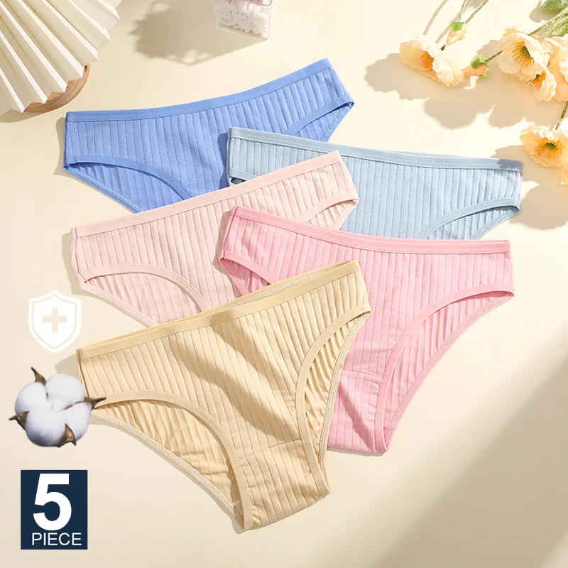 

FINETOO 5 шт. сексуальные хлопковые трусики для женщин, нижнее белье, полосатые трусики, женское мягкое нижнее белье, трусы, трусы для девочек, нижнее белье