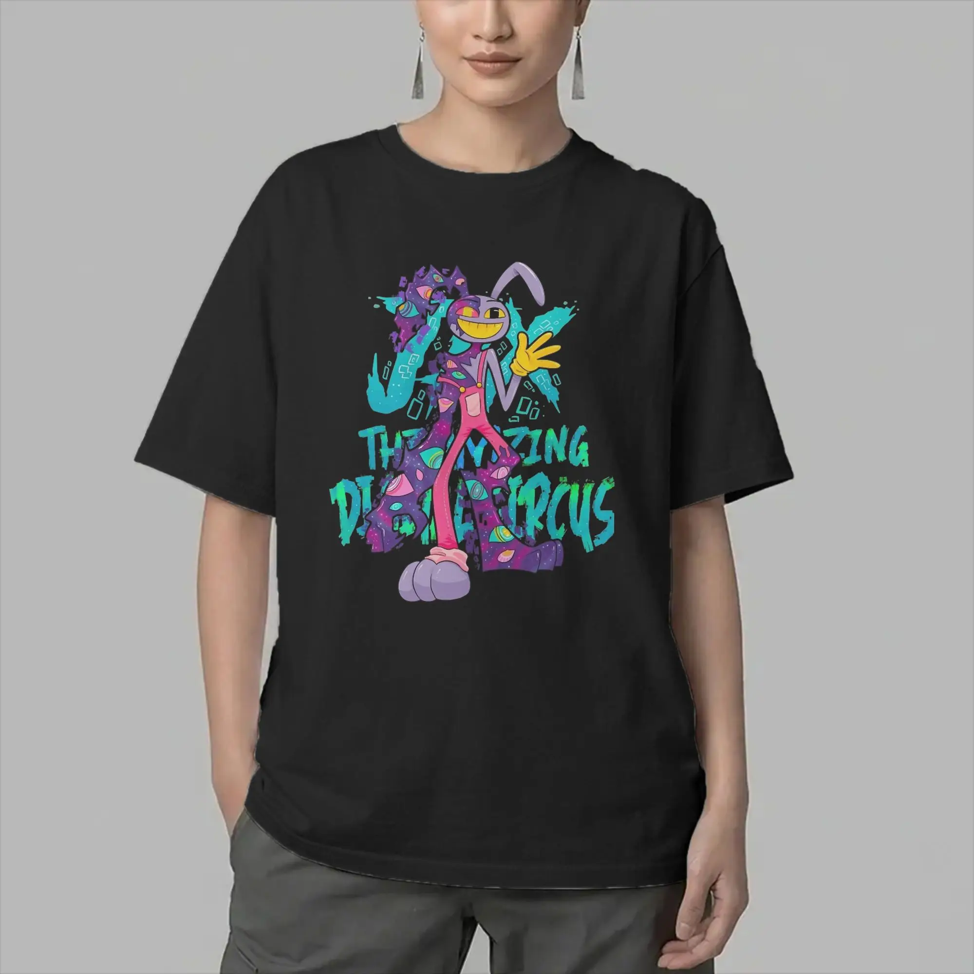 Men's JACK ABSTRACK Cartoon Digitals Circus T Shirts  Pure Cotton Clothing Short Sleeve Round Neck Tees Graphic Printed T-Shirts