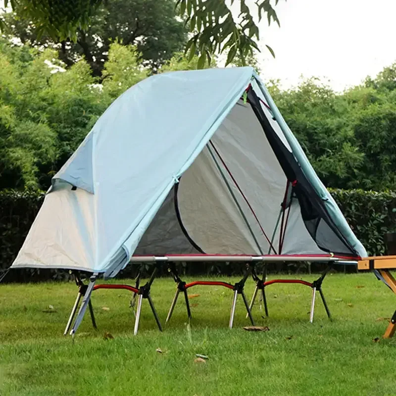 High Quality Low Price A Set Folding Camp Cot Tent Bed Marching Automatic Off Ground Open Quickly Fishing Awning Camping Tent