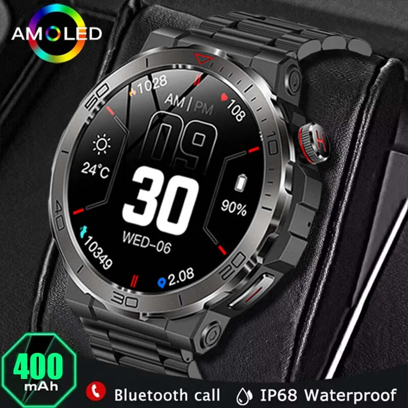 

2024 New Men Outdoor Compass Smart Watch Bluetooth Call 1.43inch AMOLED Sports Fitness Watches Heart Rate Smartwatch For Huawei