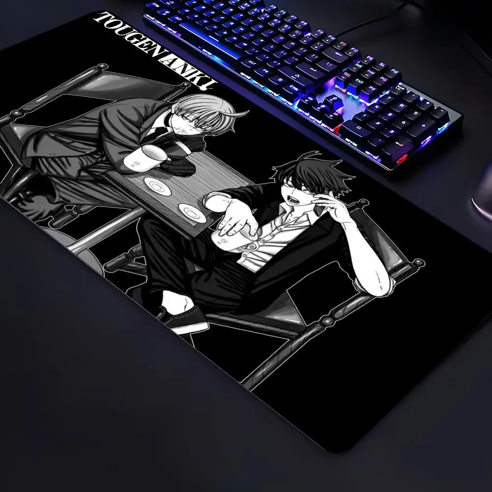 

Коврик для мыши Anime Tougen Anki, несколько размеров, большие квадратные коврики для компьютера, офиса, игрового стола, резиновые противоскользящие коврики для мыши
