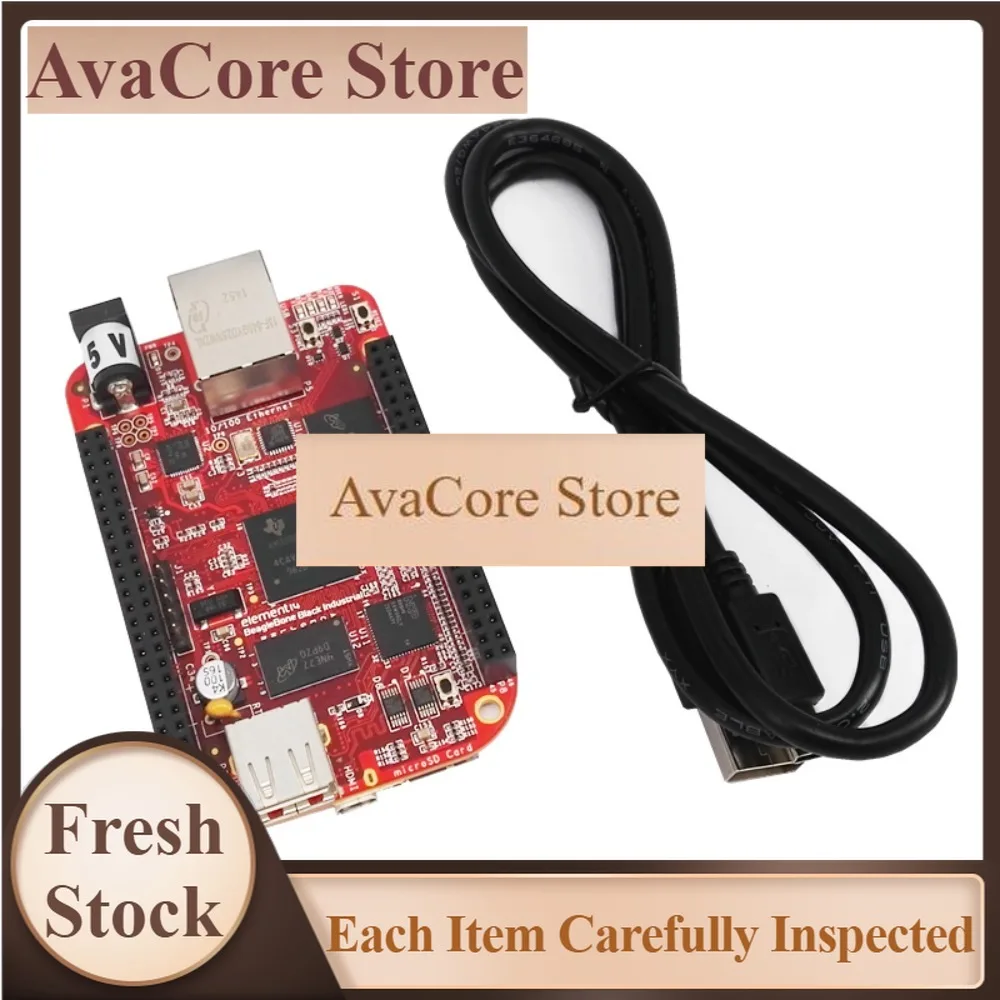AvaCoreBeagleBone Black Industrial Embedded Development Board Cortex-A8 EMMC BB-IND-4G Red Board,Compatible With Ubuntu/Android/