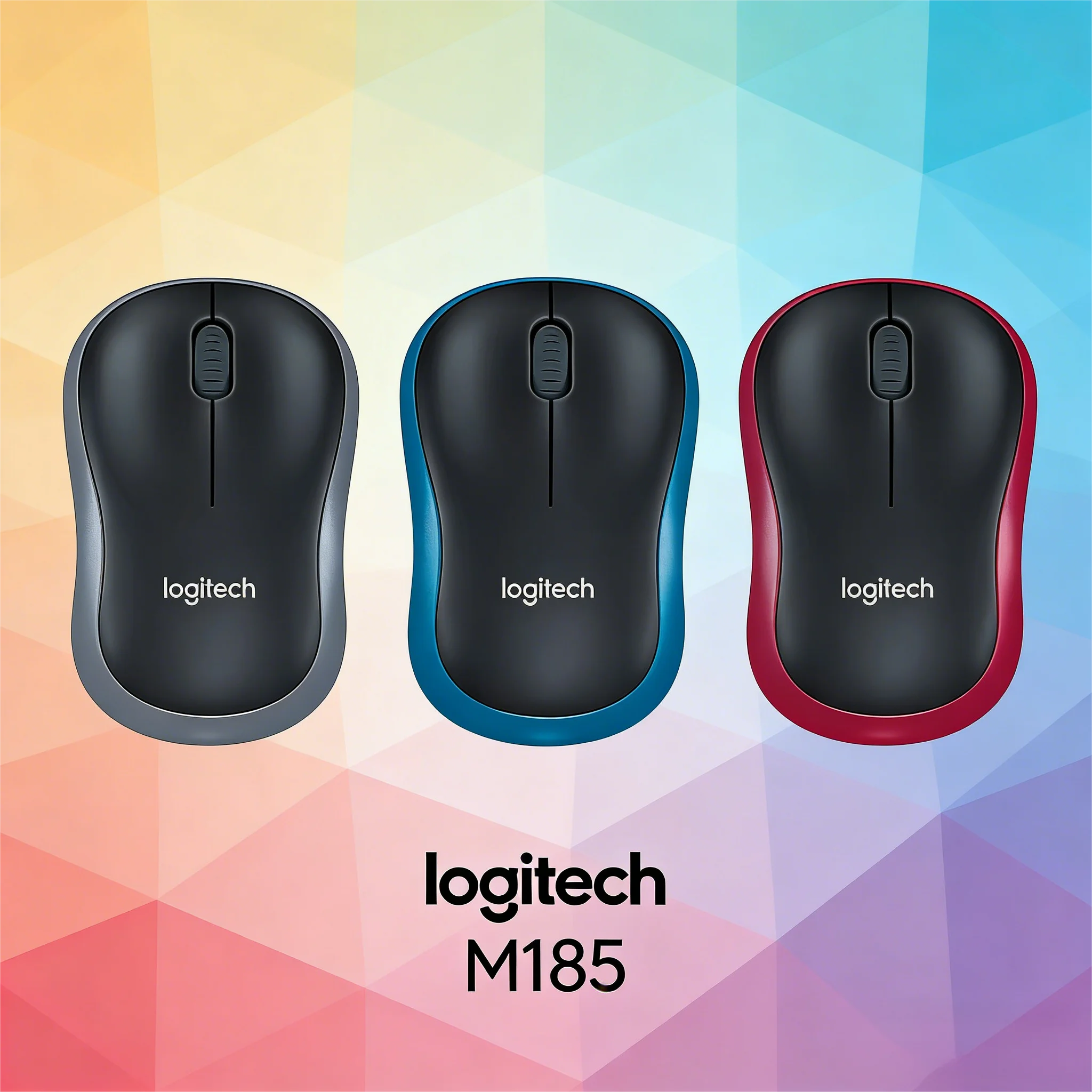 

M185 Logitech Wireless Mouse, Office Work & Home Use, USB, Portable Durable for Laptops