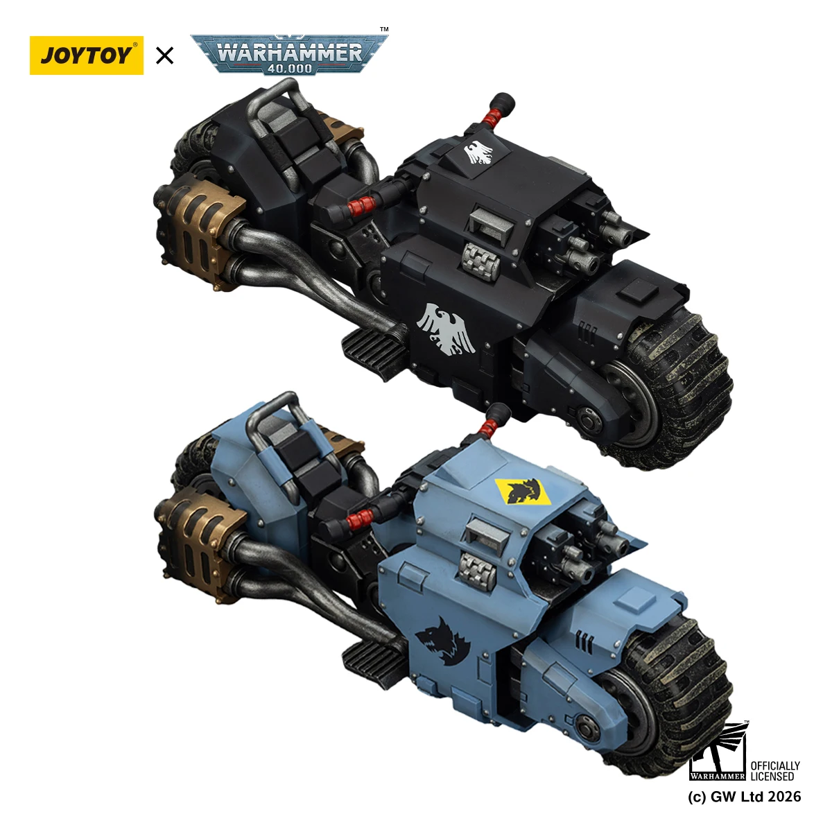 Warhammer 40K Blood Angels & Space Wolves & Raven Guard Raider-pattern Combat Bike Action Figure Collection Motorcycle Toy - view 2