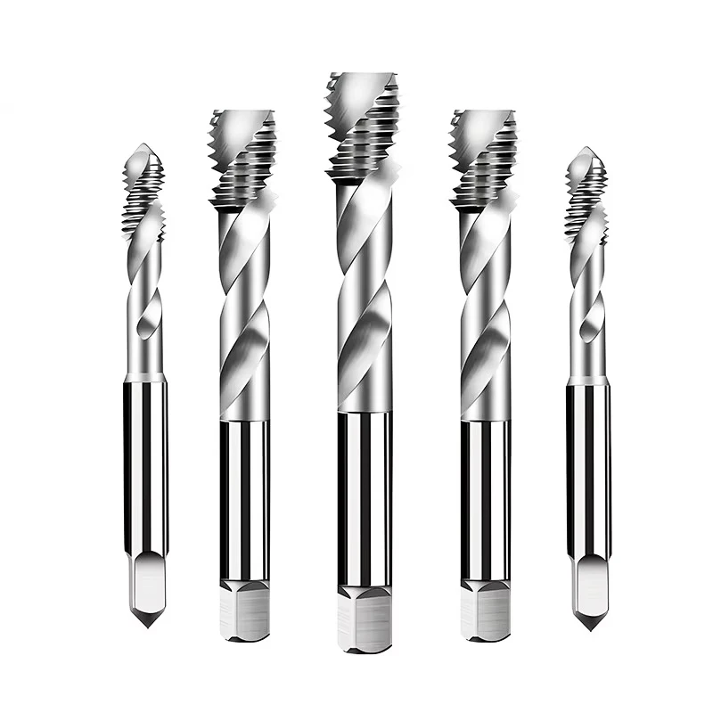 Hss Spiral Flute Tap for Aluminum Alloy Metric Machine Thread Tap M3 M4 M5 M6 M8 M10 M12 Blind Hole Tapping Cnc Machining Thread