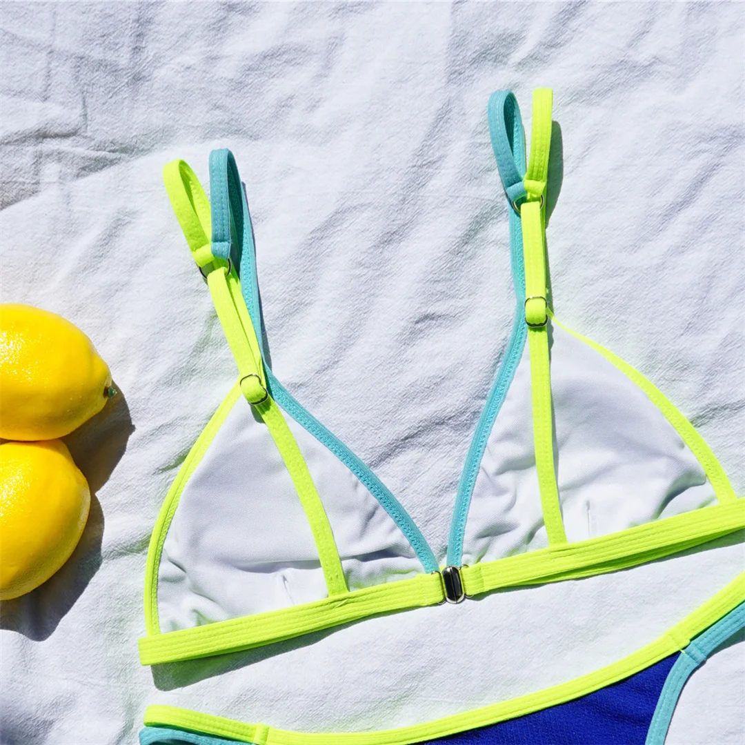 Sexy neuer Bikini mit hohem Beinausschnitt, zweiteiliger Badeanzug für Damen, Badebekleidung, Badeanzug, Damen-Bikini-Set V3781 – Detail 13