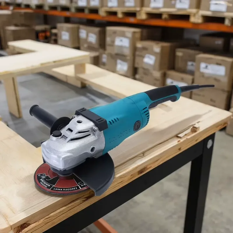 2400W Industrial Electric Angle Grinder 230mm Heavy Duty Grinding Machine with Slide Switch High Power Metal Cutting Tool for