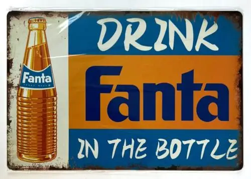 Fanta Orange Soda Vintage novedad letrero de Metal arte de pared-aluminio