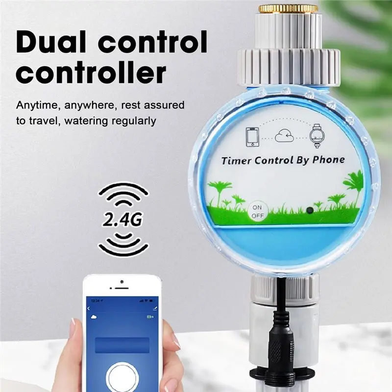 TFORU-Garden Watering Timer Automatic Sprinkleler Timer IP68 Waterproof Smart Wifi Drip Irrigation System Remote Control For Yar