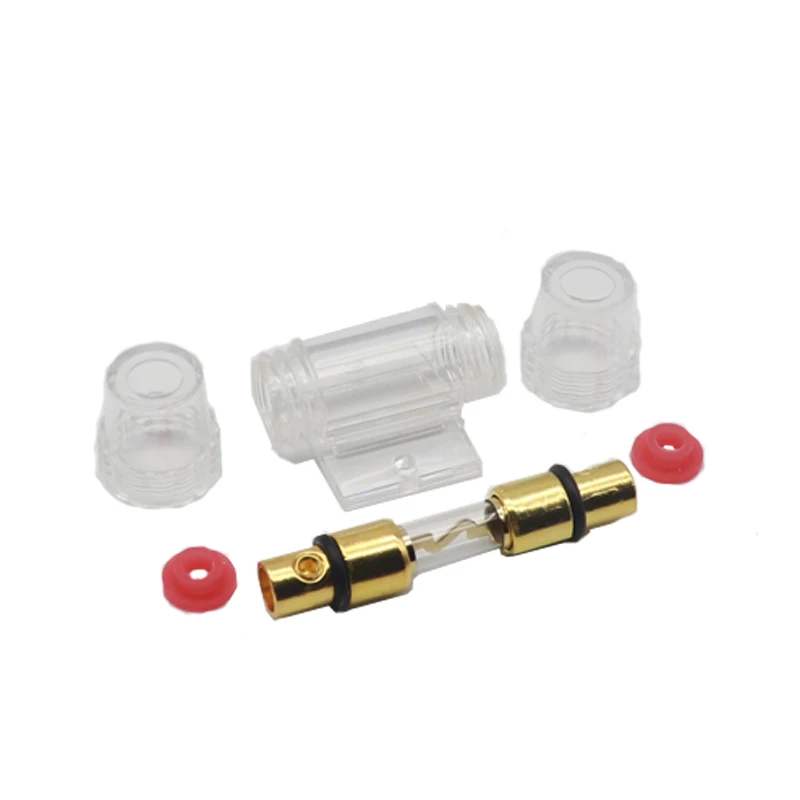 【1Set】Car audio fuse tube 10A 15A 20A 25A 30A 40A 50A 60A 70A 80A 100A High quality AGU gold plated glass fuse tube 10*38MM