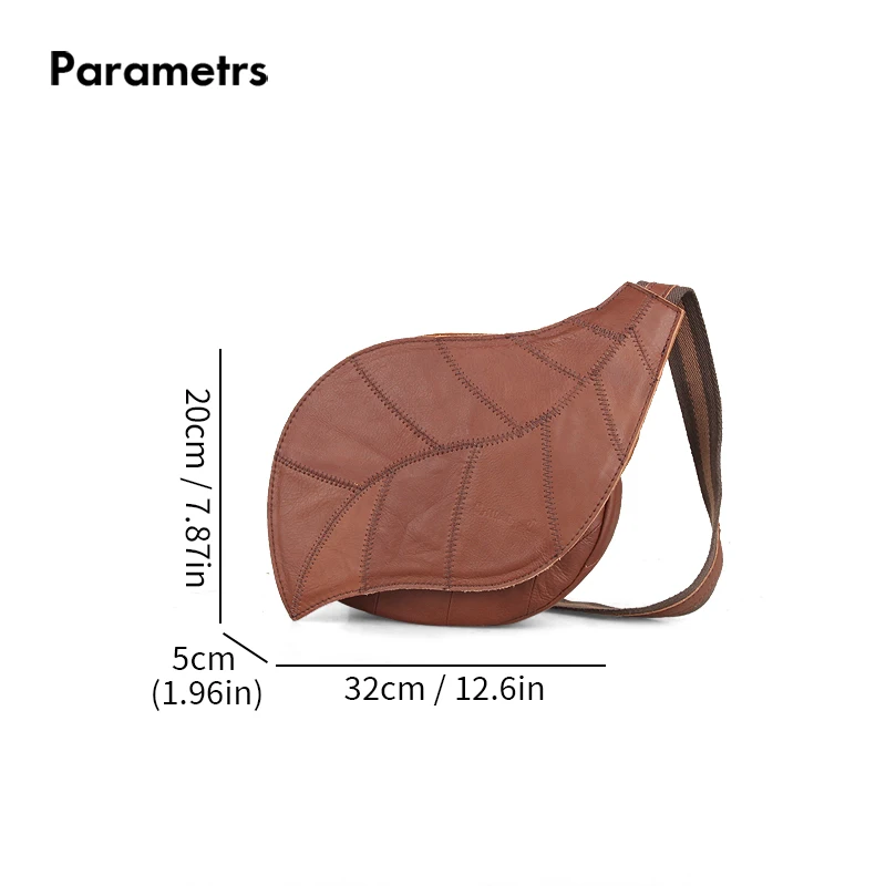 Genuine Leather Shoulder Bags Designer Luxury Fashion Cowhide Women‘s Bag Free Shipping Leaf Shape Crossbody Bag