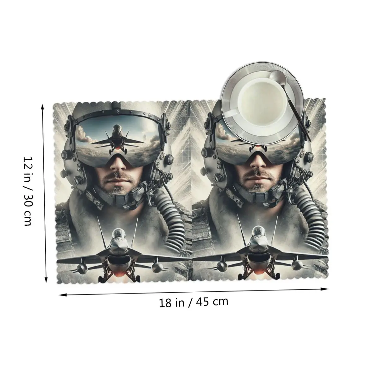 Modern Tom Cruise Movie Top Gun Maverick Placemat Non-Slip Plate Mat for Dining Table Bowl Coaster Home Decor Absorbent Mats