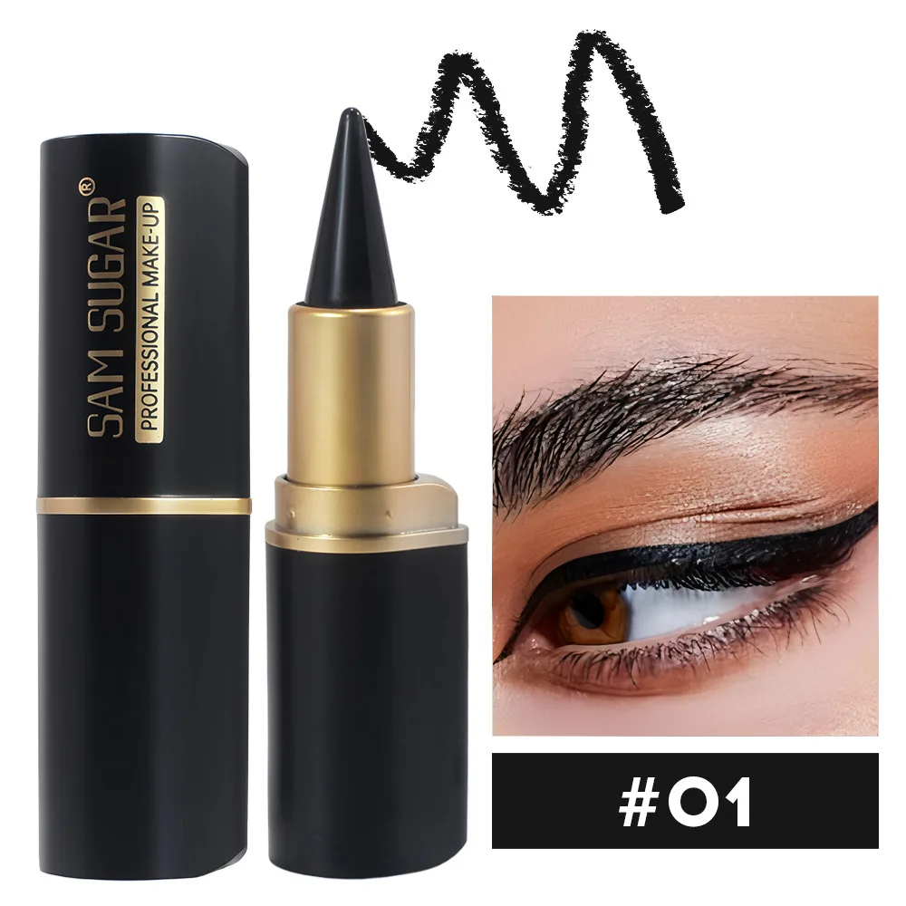 قلم تحديد عيون مقاوم للماء، ظلال عيون غير لامعة، تركيبة سريعة الجفاف، تصميم طرف واحد، مصطبغ للغاية، مقاوم للتلطخ طوال اليوم