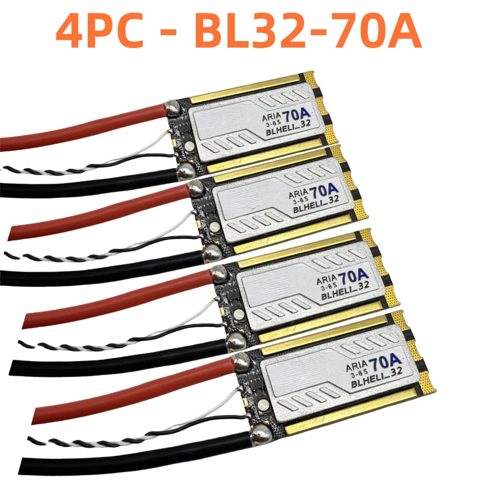 

4 шт. AM32 BL32 Бесщеточный ESC 3-6S Амперметр RC Дрон 70A AM32 Бесщеточный ESC 3-6S для FPV Racing Track RC Quadcopter Запчасти