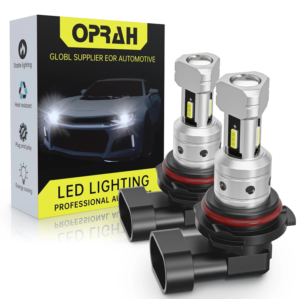 Oprah LED Headlight Bulbs H1 H3 H4 H7 H11 1860 Chip High Power Car Fog Lights Bulb Daytime Driving Running Light 12V 6000K White