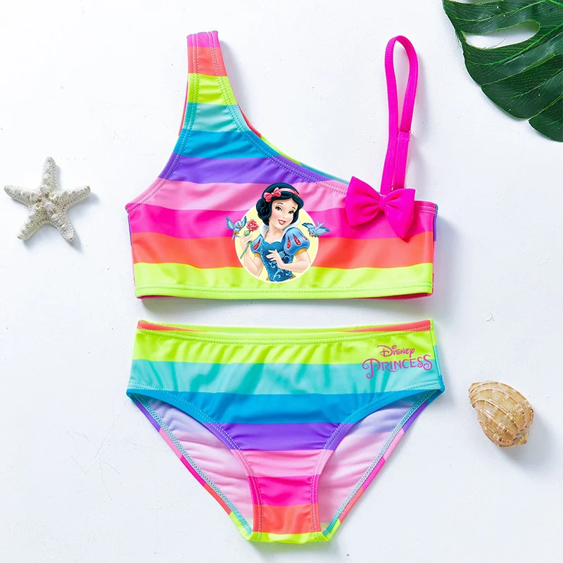Blancanieves princesa Tankini trajes de dos piezas ropa de baño colorida traje de baño para niñas ropa de playa de verano traje de baño para niños pequeños