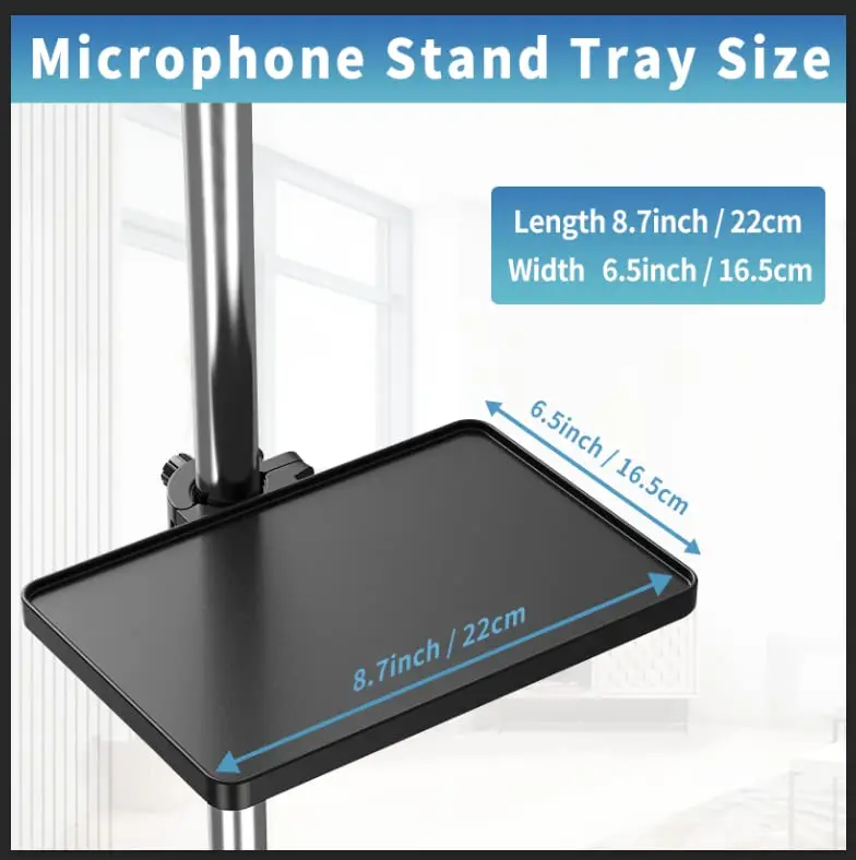 Universal Microphone Stand Tray Live Streaming Karaoke Recording Sound Card Tray Storage Stand for Studio Microphone Accessories