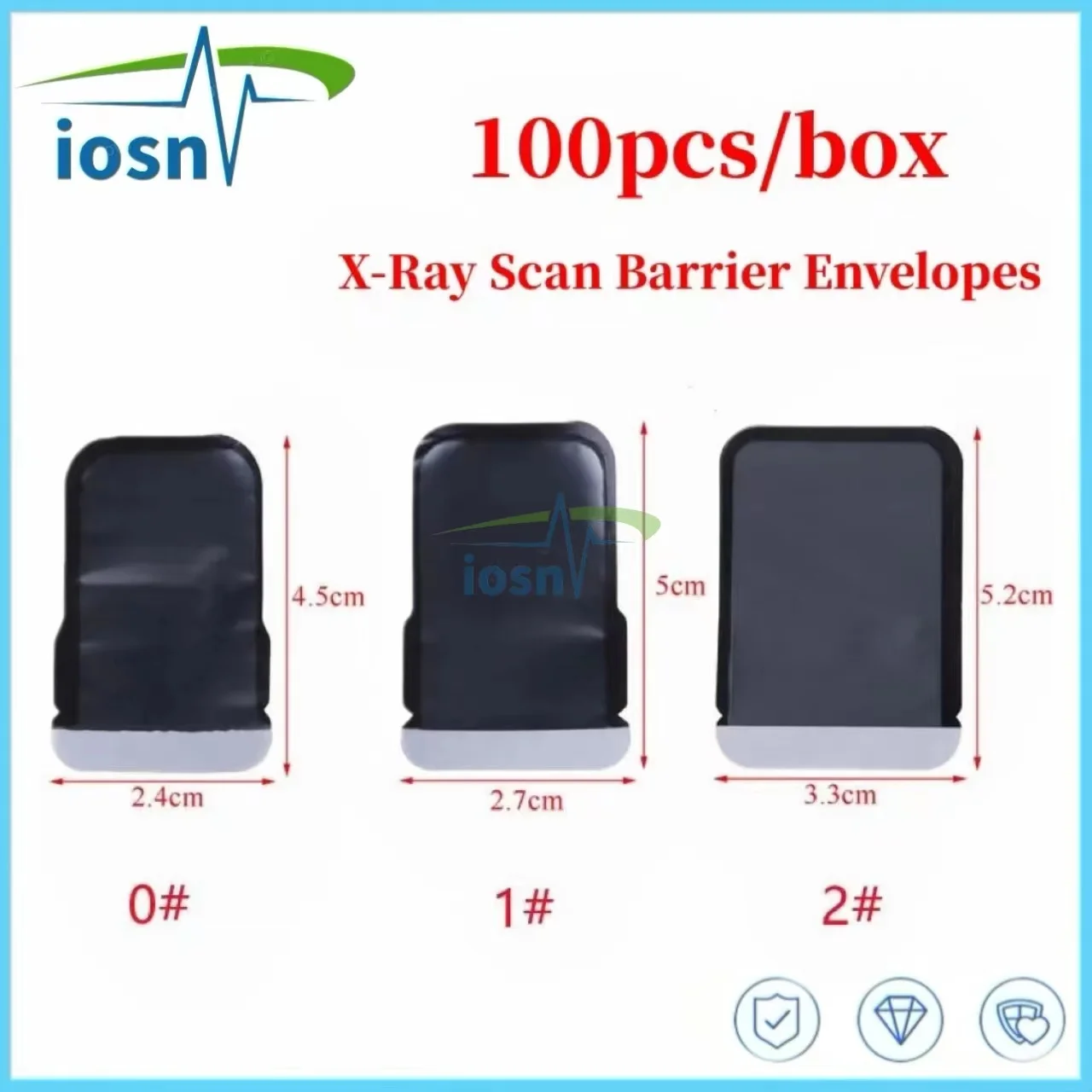 100pcs Dental X-Ray Barrier Scan Envelopes Disposable Protective Cover for X-Ray Film Lab Consumables