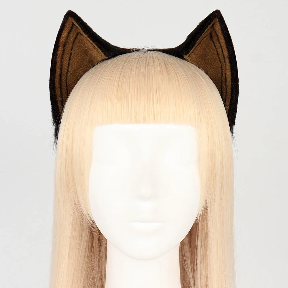 Juego Genshin Impact Headwear Dehya Cosplay para mujer, accesorios de orejas falsas de felpa, diademas de piel, accesorios de aros para el cabello de Halloween, fiesta