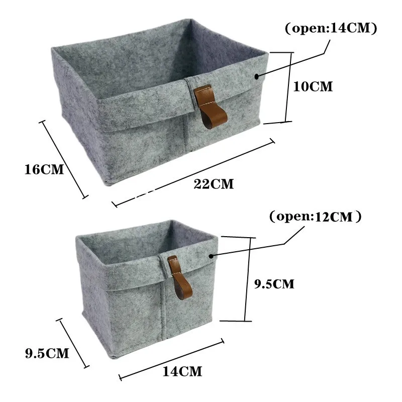 Sentiu tecido Desktop armazenamento cestas, quarto bancada organizador, caneta titular, diversos, cosméticos, cesta de flores