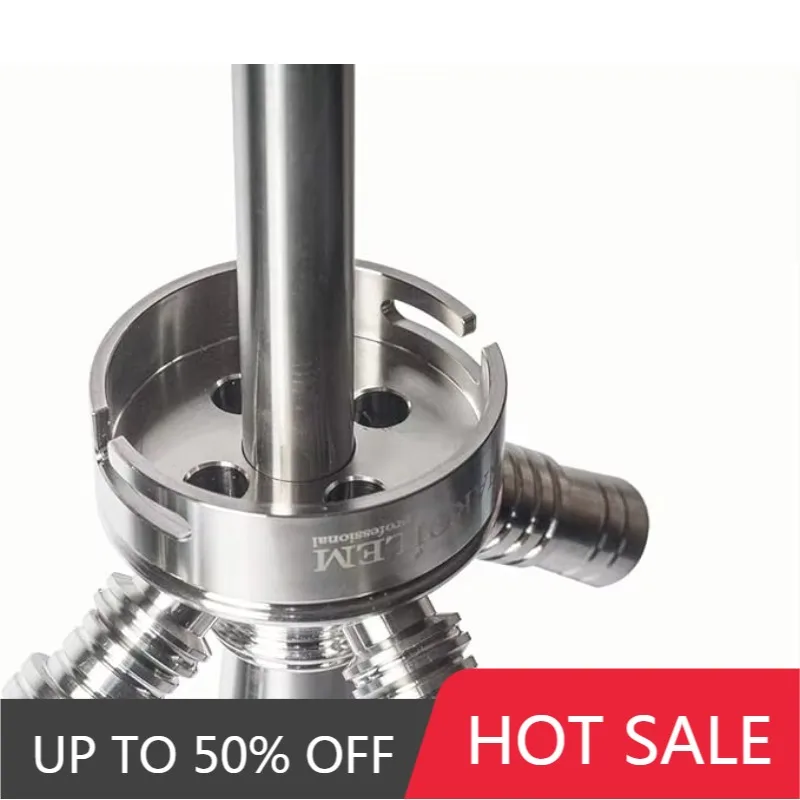 NargilemV2A Hookah Shisha 304 Stainless Steel Large Hookah With Glass Bottle Single Hose