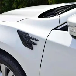 Car Air Vents Bonnet Decorative Stickers ABS Universal Side Shark Gills Simulation Modification Decorations Car Exterior Parts