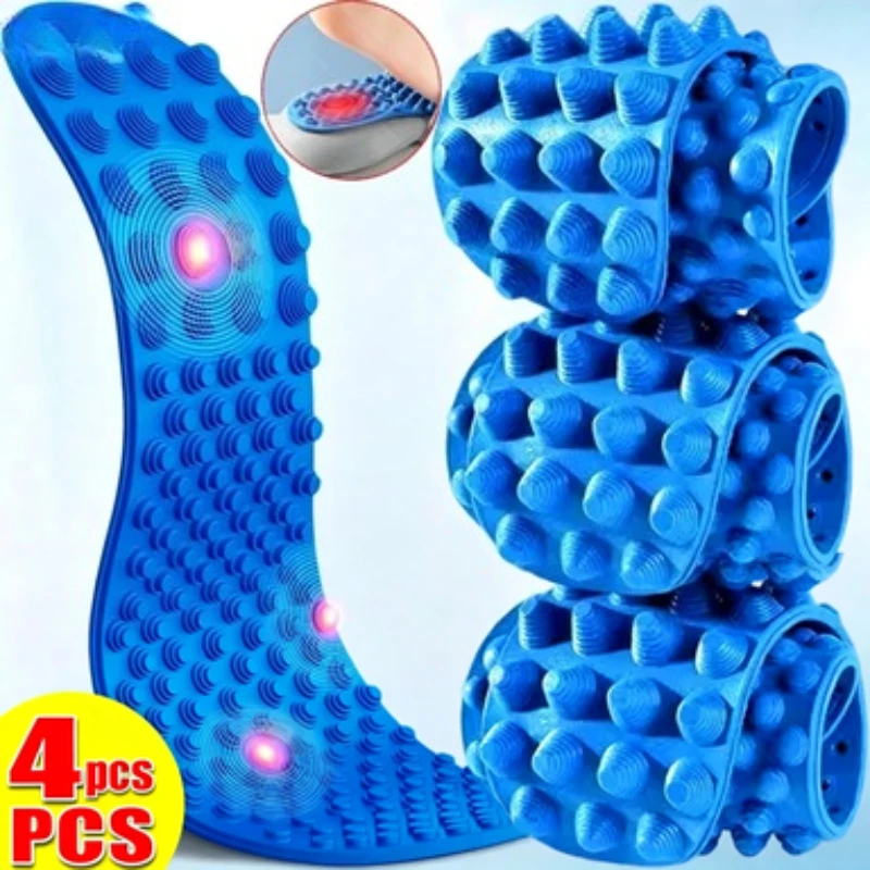 5D Massage Insole Full Palm Acupoint Massage Men's and Women's Foot Health Relieve Foot Fatigue Soft Sports Casual Shoes Sole