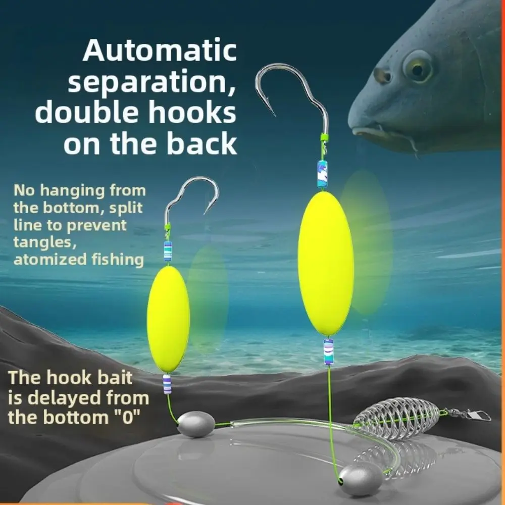 

2pcs Double Hook Fishing Hair Rigs Hook with Bait Cage Suspension Carp Fishing Hook Pesca Anti Bottom Carp Rigs Fishing Lure
