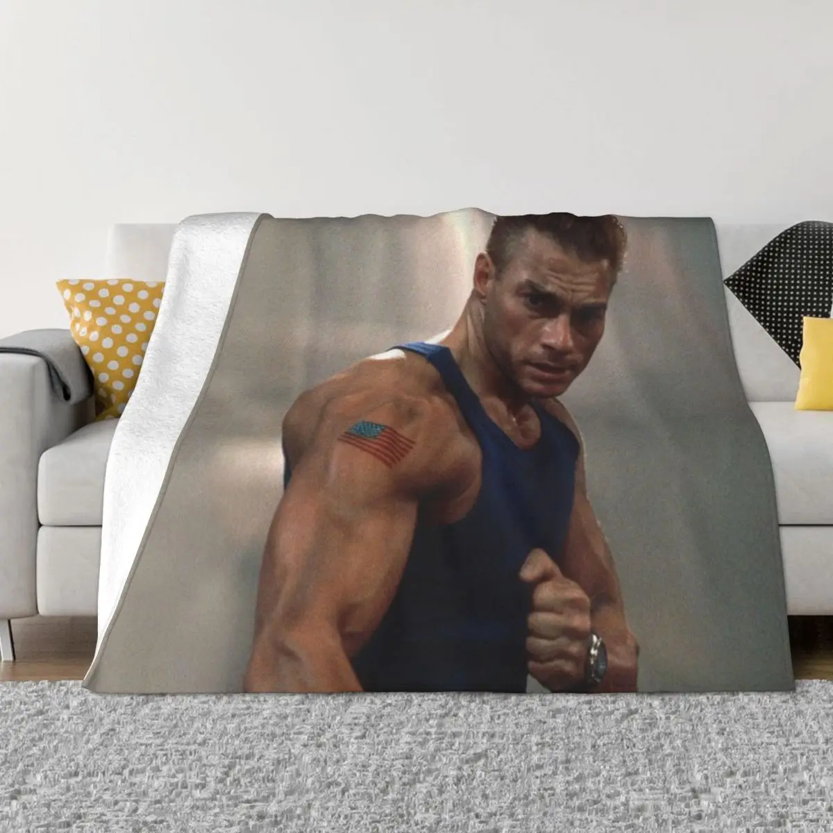 Jean-Claude Van Damme Throw Blanket Plush Summer Blankets