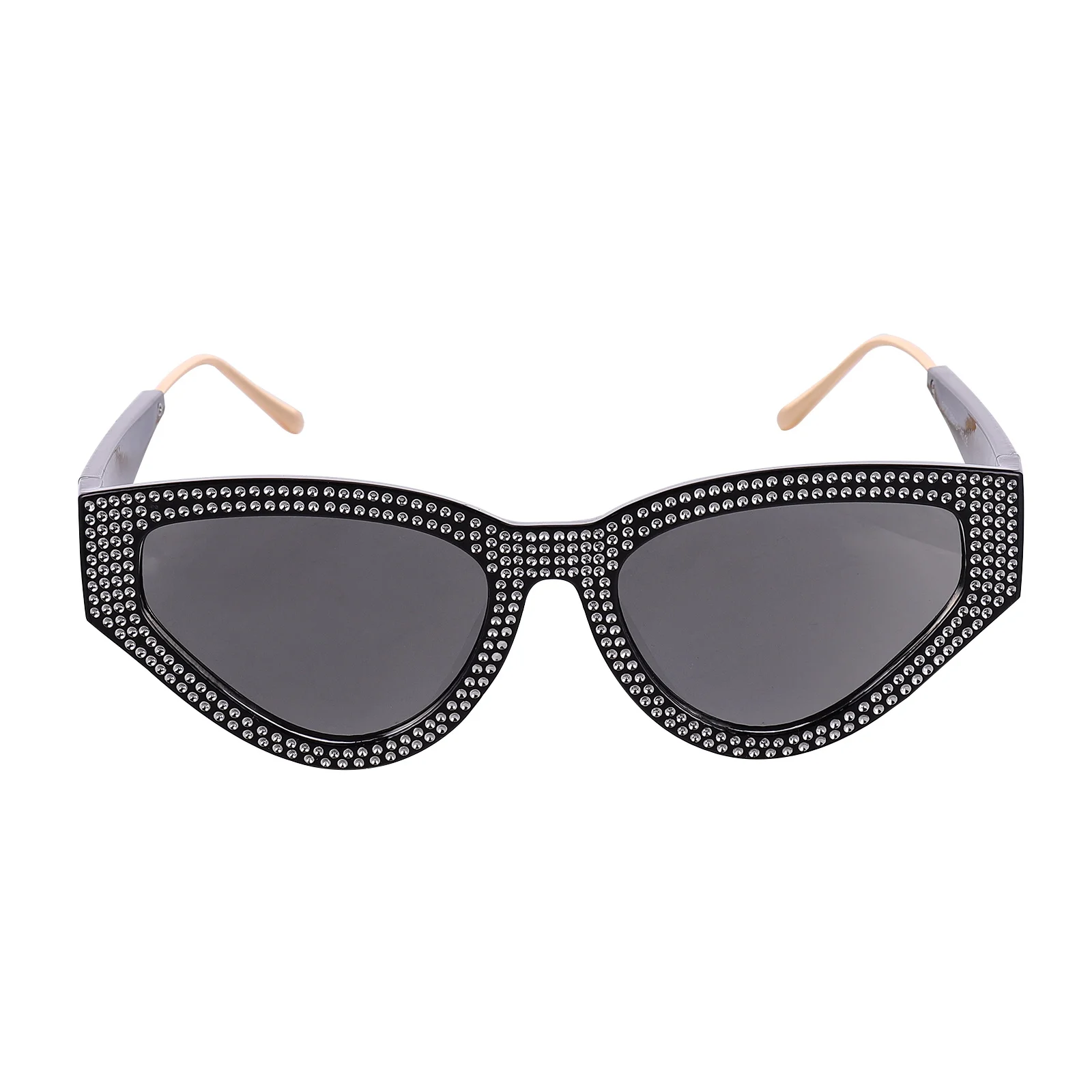 

Metal Frame Sunglasses Black Rim Pink Mirror Lens Triangle Eyewear Women Beach Stylish Accessories Outdoor