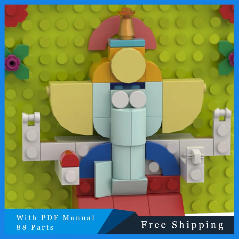 88 pièces avancé éléphant dieu modulaire créatif MOC blocs de construction enfants bricolage assemblage jouets éducatifs ensemble cadeaux de noël