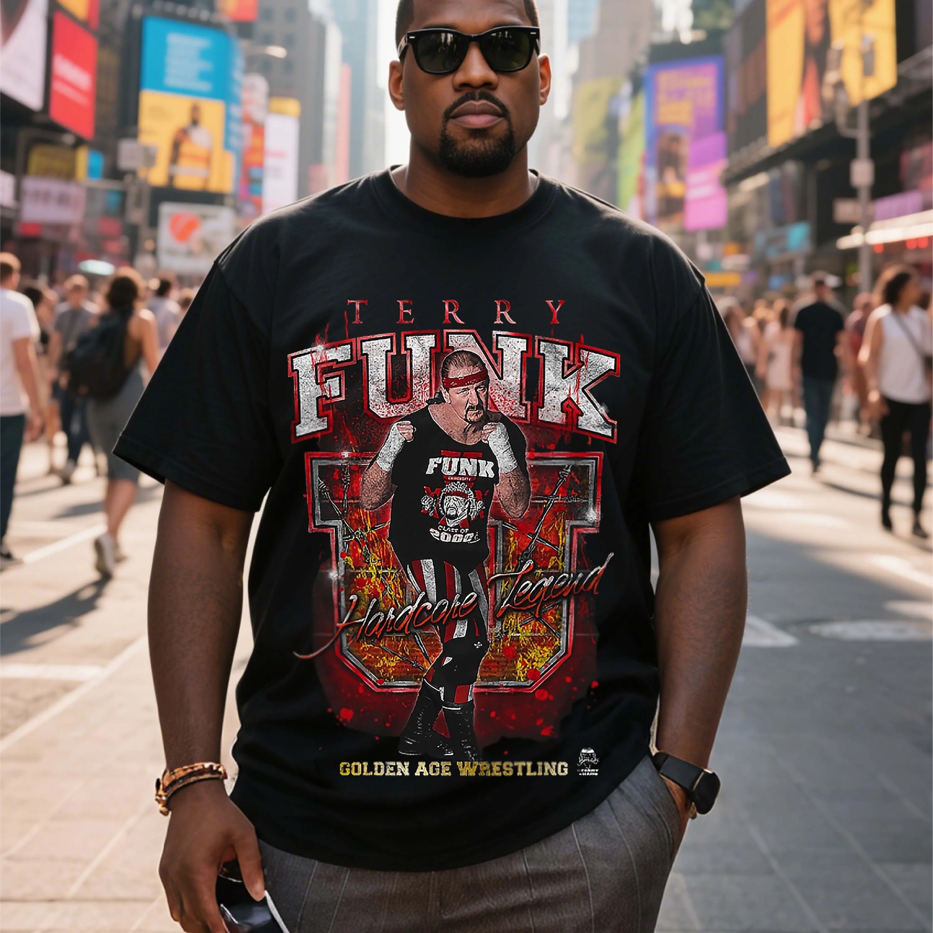 

Черная мужская футболка с коротким рукавом размера плюс с рисунком в стиле фанк, подходящая для летней одежды для отдыха на открытом воздухе