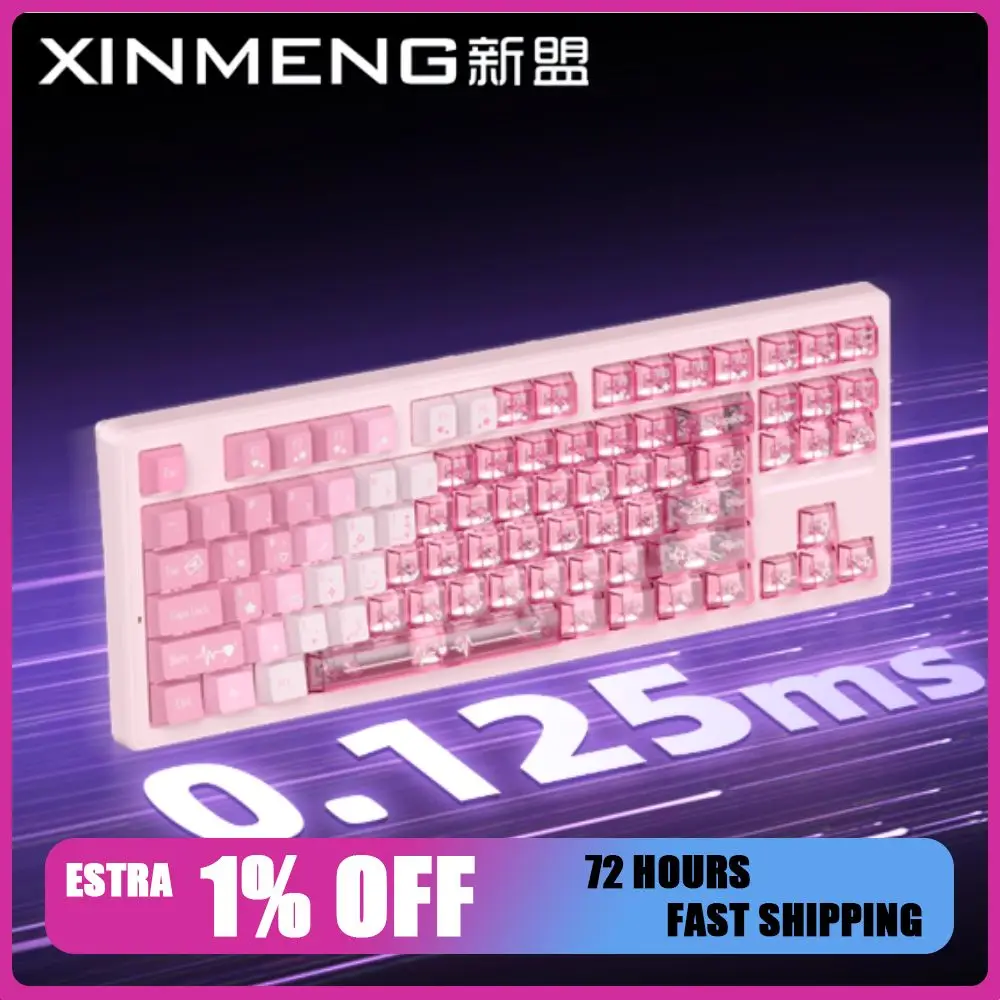 

Xinmeng S87 PRO Wireless Bluetooth Mechanical Keyboard Dual 8K PC Gaming Office Low Latency Hot Plug ARGB Keyboard Gift PC