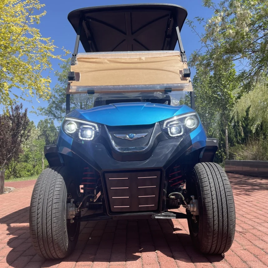 

New Design Upgraded Family And Hunting 2 Seater 60V 72V Golf Cart 5000W 7000W Electric Golf Cart With Long-Lasting LED Lights