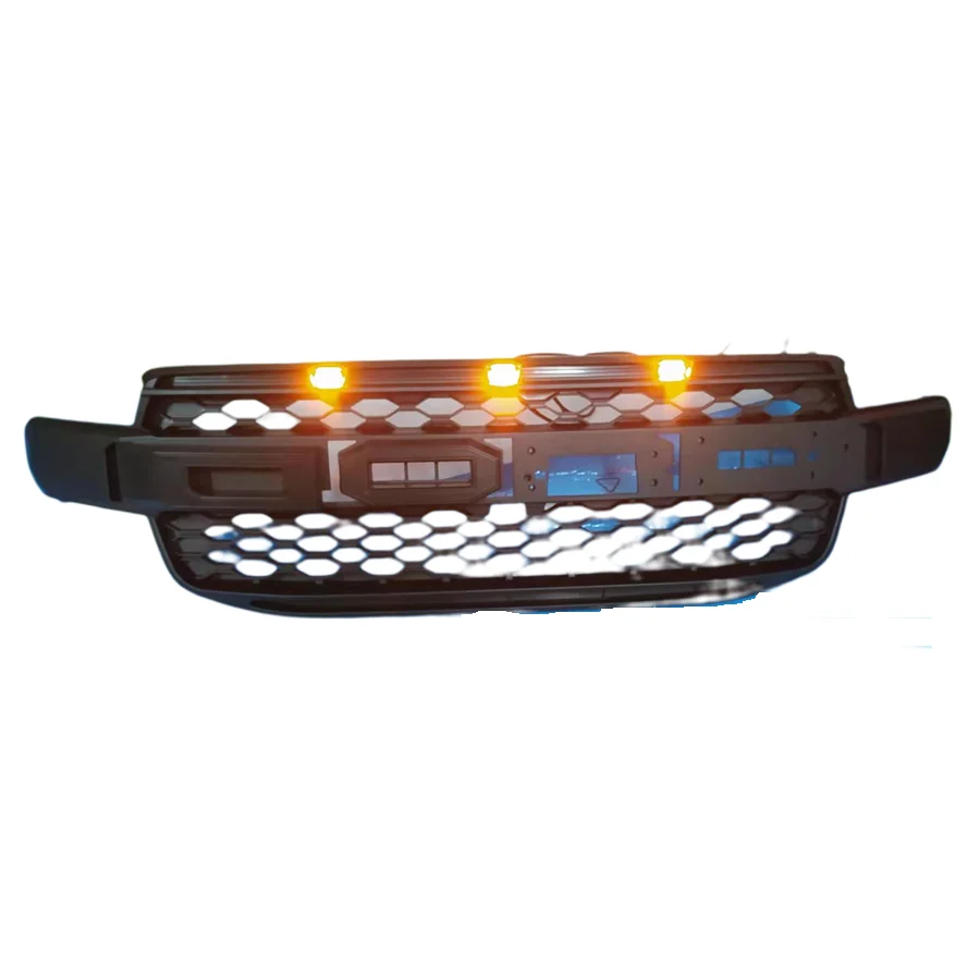 Auto Accessories Front Racing Grills Fit For Ranger T9 Wildtrack XLT 2022 2023 2024+ Abs Grill Grille Mesh Mask Cover