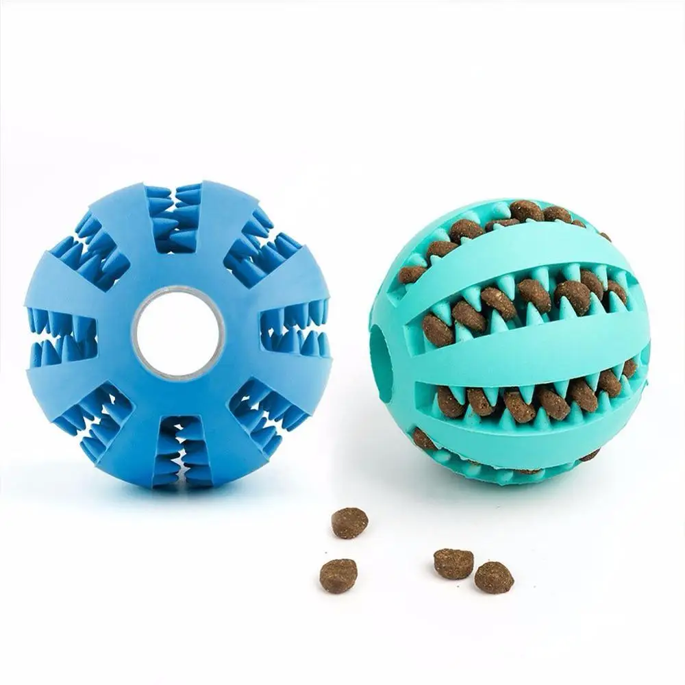 Dog Toy Interactive Rubber Dog Ball Toys for Dogs Puppy Cat Chewing Toys Funny Pet Tooth Cleaning Snack Ball Toy Pet Products