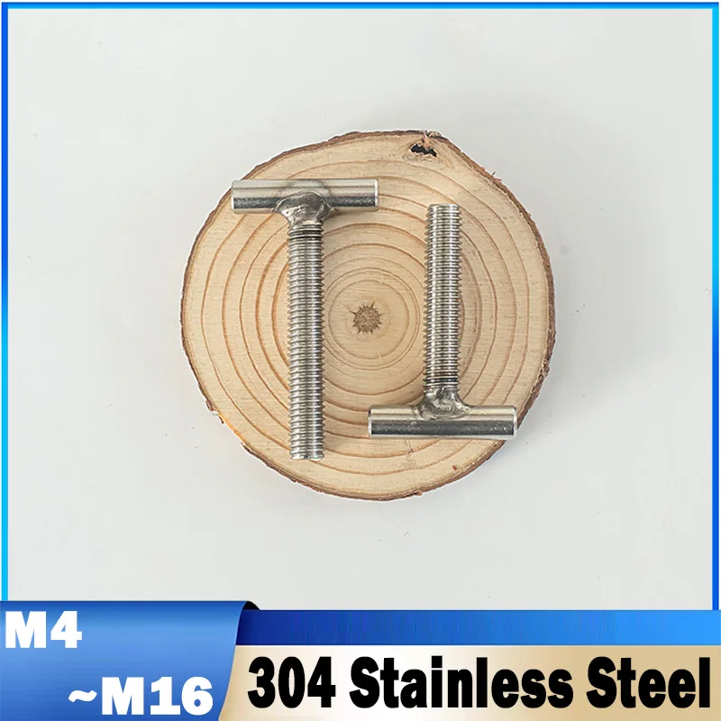 M4 M5 M6 M8 M10 M12M14M16 304 Stainless Steel Cylindrical Welding T-Shaped Screws Type Welding Screws For Chute Rail Miter Track