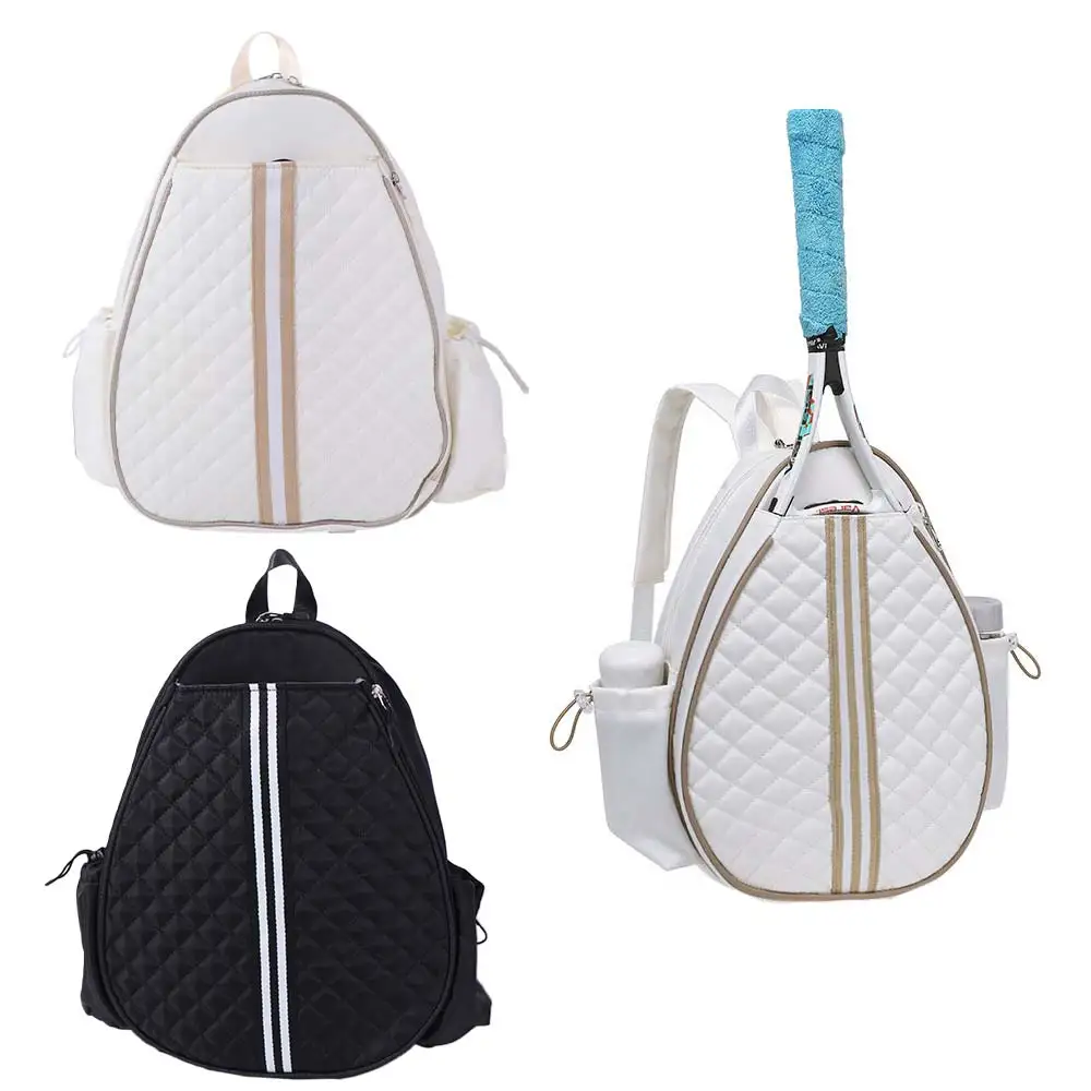 Large Capacity Tennis Crossbody Backpack Zipper Closure Waterproof Lightweight Sling Bag Multipurpose Adjustable Strap