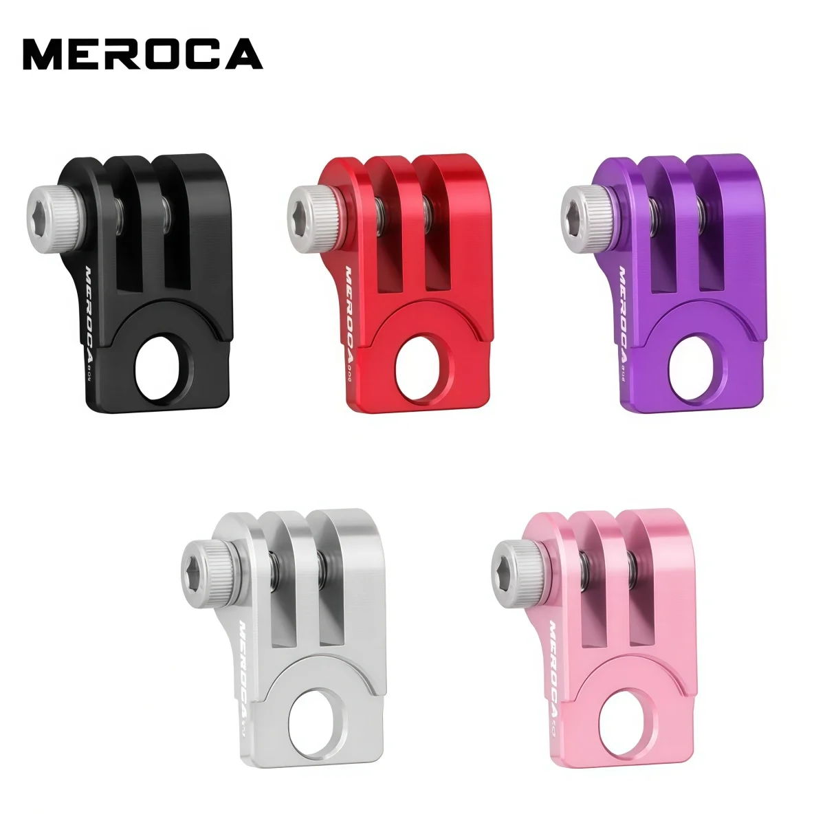 MEROCA Aluminum Alloy Adjustable Front Light Mount For Brompton Folding Bike – Foldable Design (Black Red Purple Pink Silver)