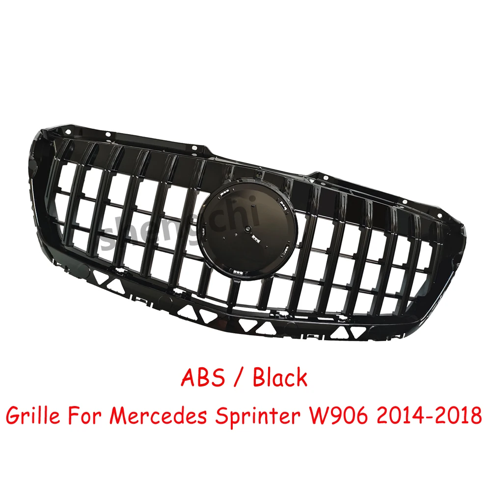 W906 GT Style Front Bumper Grill For Mercedes Benz Sprinter W906 facelift Black /  Silver Racing Grille 2014-2018